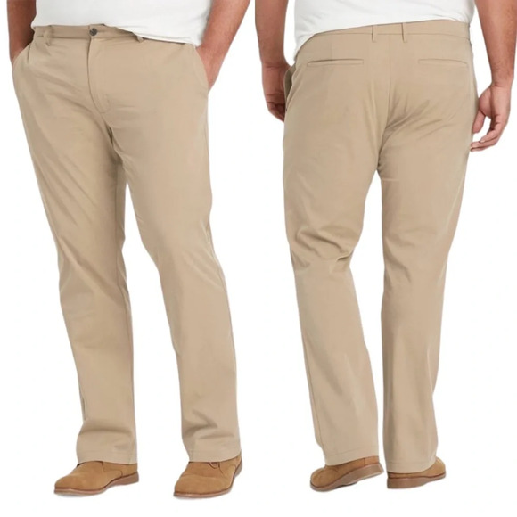 Goodfellow & Co Men's Chino Golf Pant Tan Slim Straight Fit Tech Stretch 32X30 - Picture 1 of 11